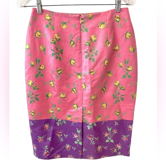 Manoush Skirt Women's Floral Print Pencil Straight Silk Blend Anthropologie 6 - Picture 2 of 6